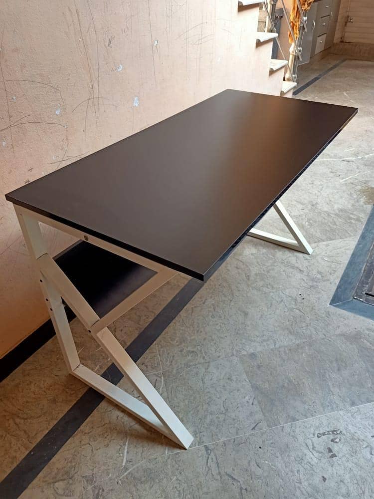 Office Table, Computer table, Workstation, Wooden table with metal 3