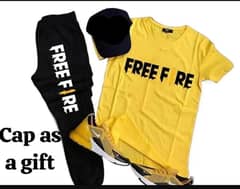 kids free fire shirt trouser and free cap