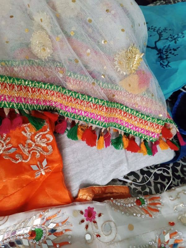 choli and ghagra with tassal dupatta 4