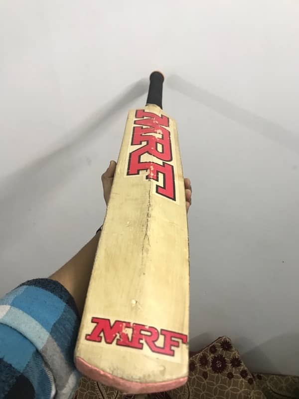 Cricket bat for sale + double grip + protector + knocked 1