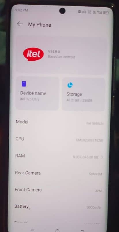 itel s 25 8gb +256 0