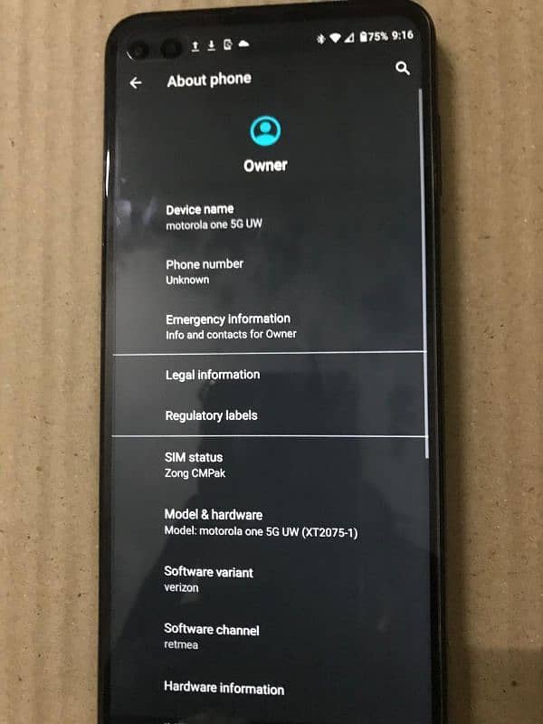 Motorola One 5g, 4GB, 128GB, non pta 7