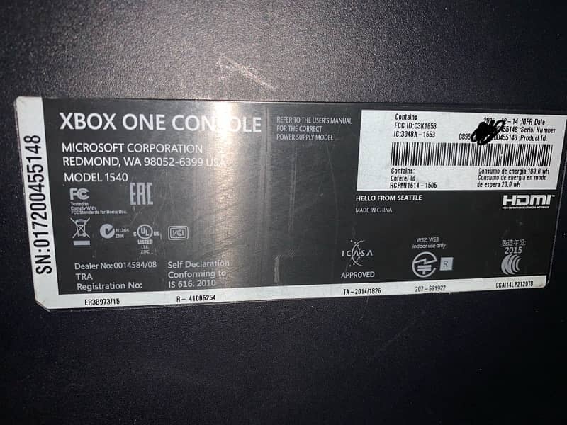 Xbox one 1TB 0