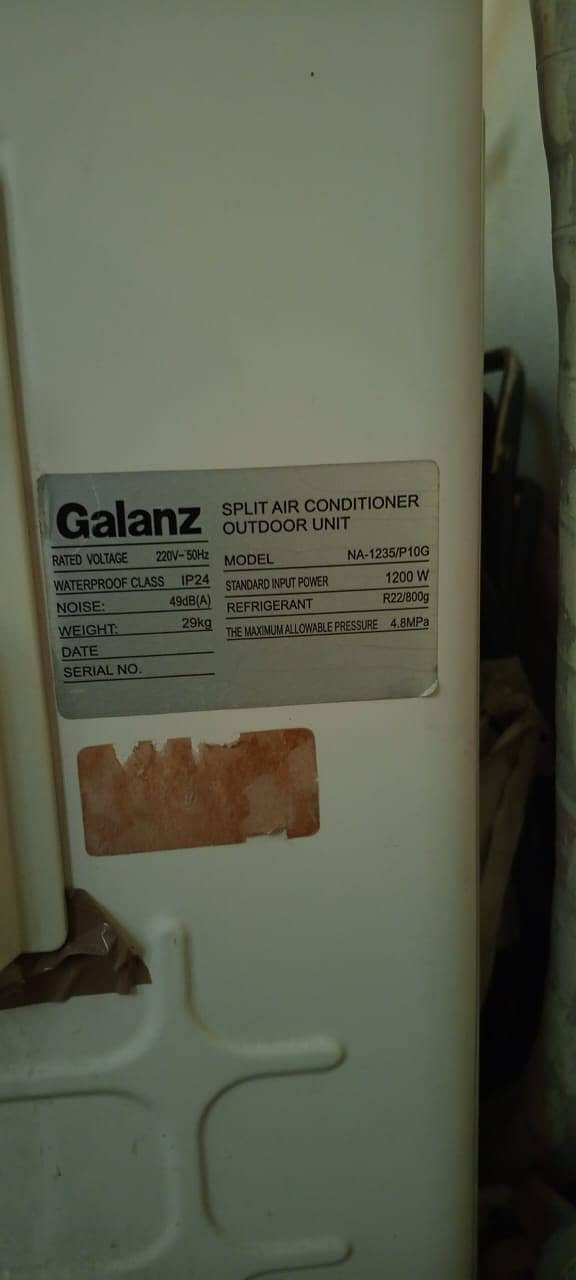 Galanz non inverter split AC 0