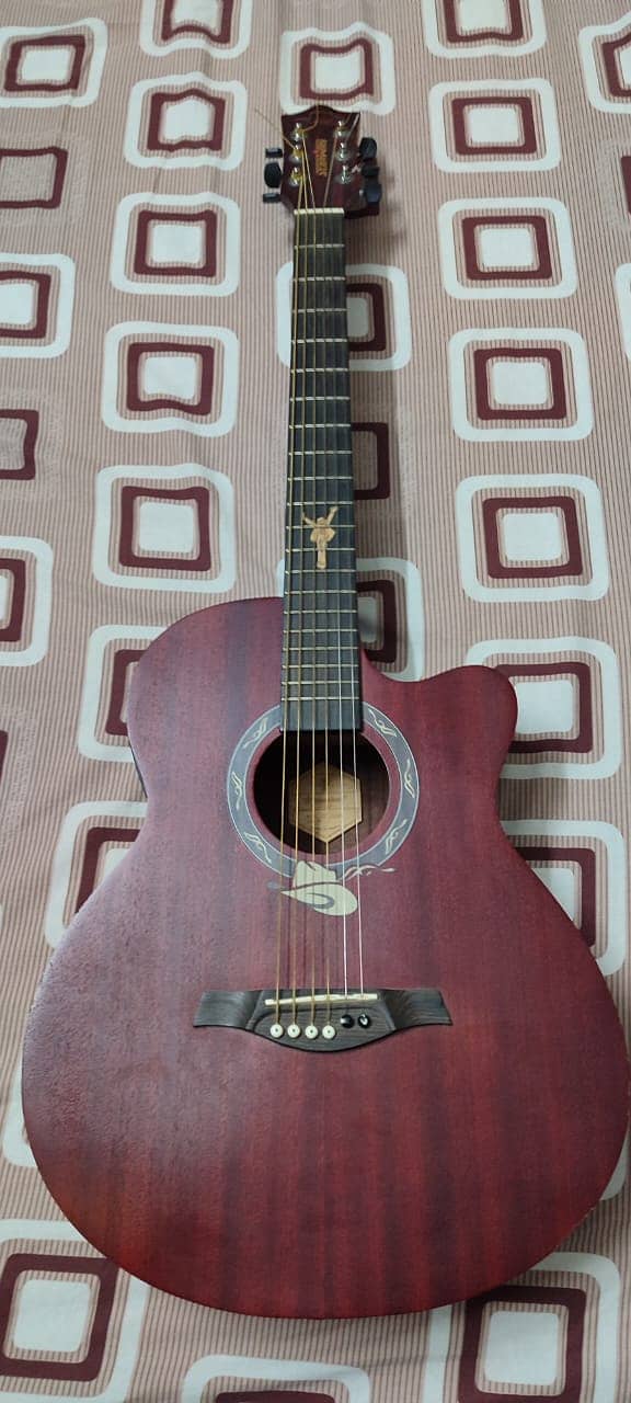 Starway Semi-Acoustic Guitar (Maroon, Studio/Performance-Grade) 0