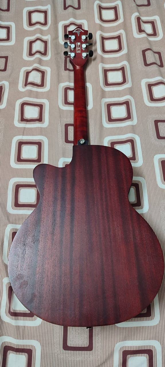 Starway Semi-Acoustic Guitar (Maroon, Studio/Performance-Grade) 4