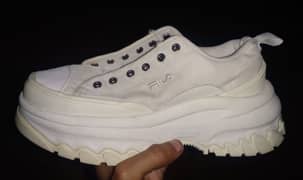 White Branded Shoes For Boys