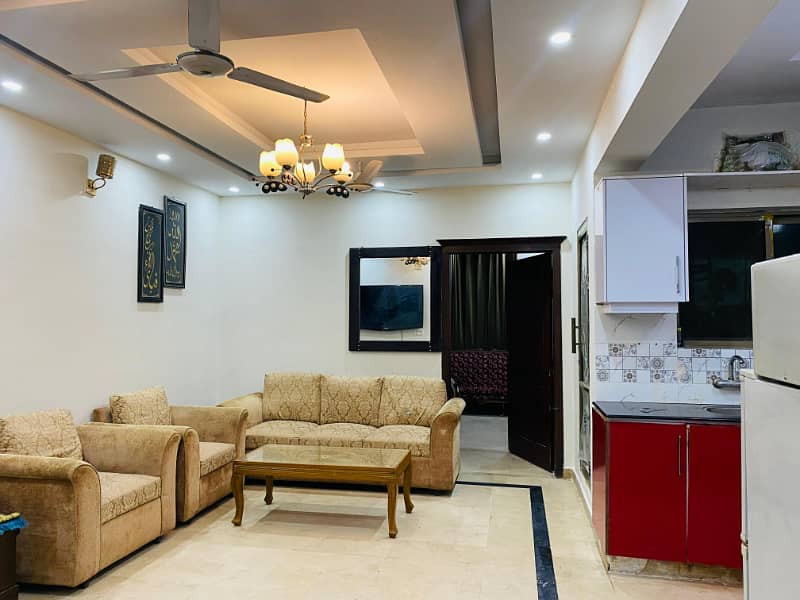 F-11 Markaz 2 Bed Attached Bath TV Lounge Kitchen Car Parking Fully Furnished Apartment Available For Rent 5