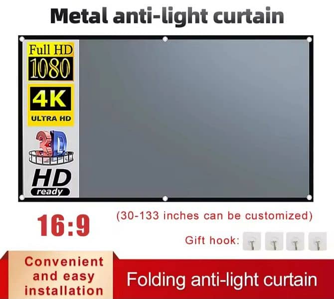 Projector screen available in all sizes 0