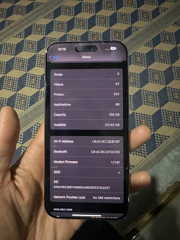 iPhone 16 Pro Max 256GB (Non PTA, Facroty Unlocked) 15