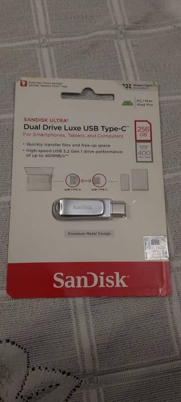 SanDisk USB OTG type C 256gb 0