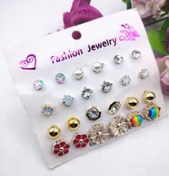 Trendy Artificial Stones Ear Studs