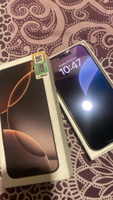 IPhone 16 pro max 256 GB (PTA) 0