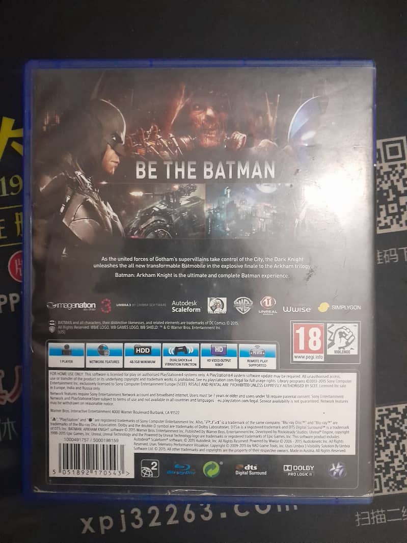 Batman Arkham Knight Ps4  in 10/10 condition 1