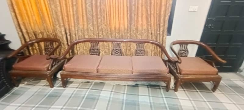 5 seater sofa set pure wood 1