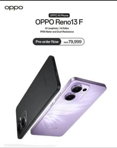 oppo Reno 13 available 8/256 box pack official stock