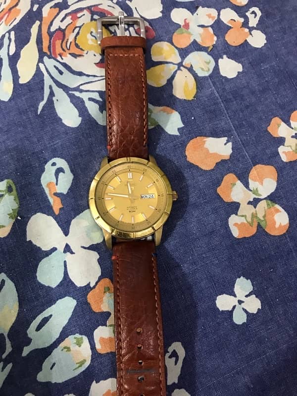 SEIKO 5 original gold plated watch 4