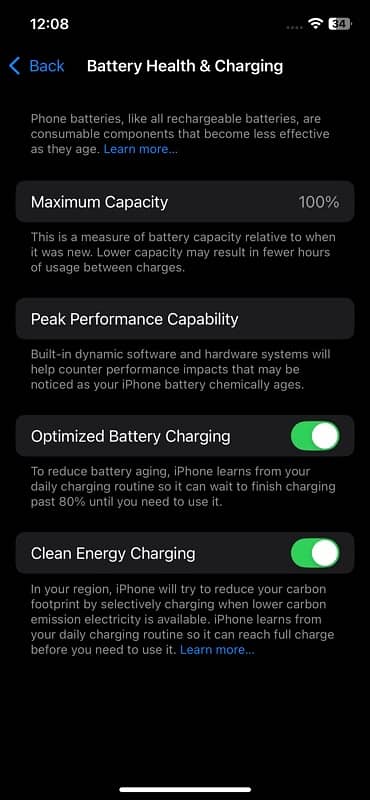 Iphone 12 100% battery health 2