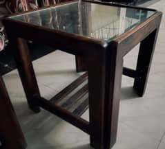 solid wood tables pair of two for sale