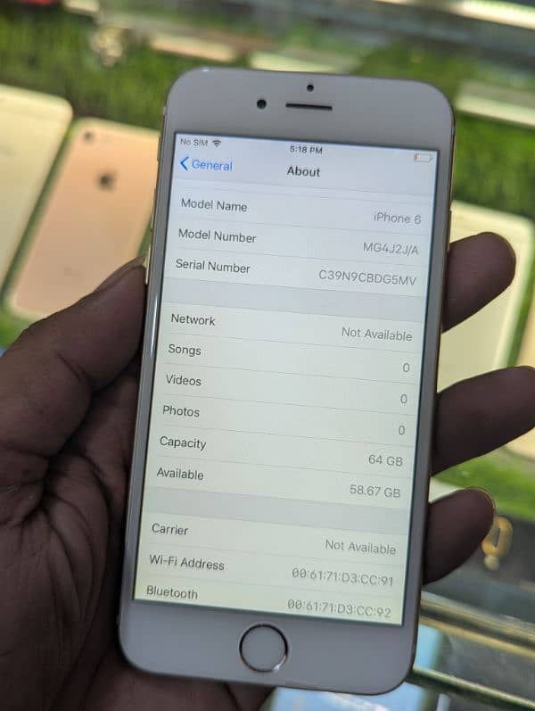 iphone 6 64gb 2 month sim working 7