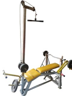 Bench press| Home gym| decline incline pully rowing