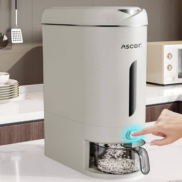 rice dispenser with measuring cup 1