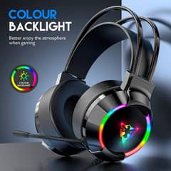 RGB Gaming Headset with Noise Canceling Mic & Bass Headphones for PC