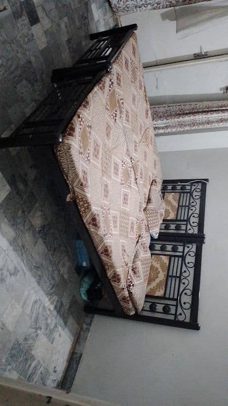 Two Single Iron Bed with Mattress 2