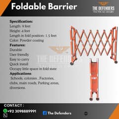 Foldable road barrier in Pakistan