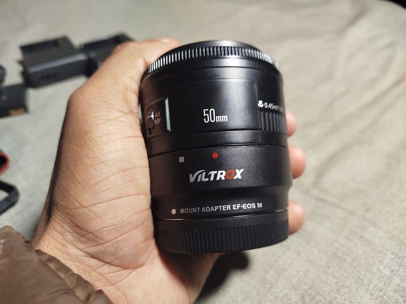 Canon 50mm F 1.8 And Viltrox EF-EOS M  Adapter 0