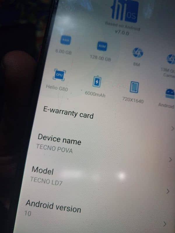 Tecno pova 6/128gb exchange possible only phone hai 6