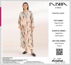 Brand Lawn Suits Nishat Kesaria Khadi Lime Light Sana Safinaz