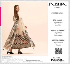 Brand Lawn Suits Nishat Kesaria Khadi Lime Light Sana Safinaz