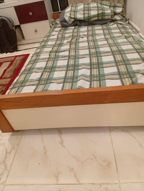 Single small size bed for sale with mattress 1