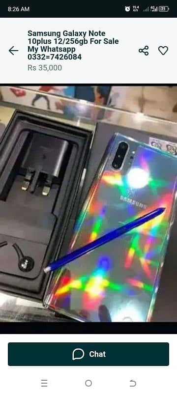 Samsung Galaxy Note 10plus 12/256gb for sale my whatsapp 0332=7426084 0