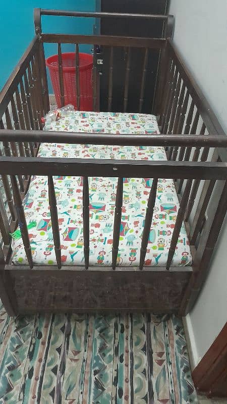 Pure wooden baby cot 0