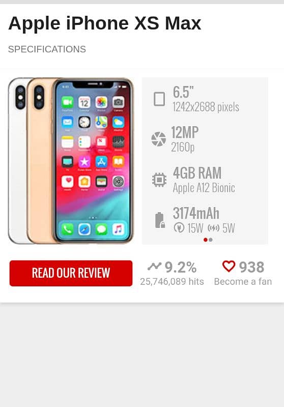 i phone xs max non pta 64 GB 0