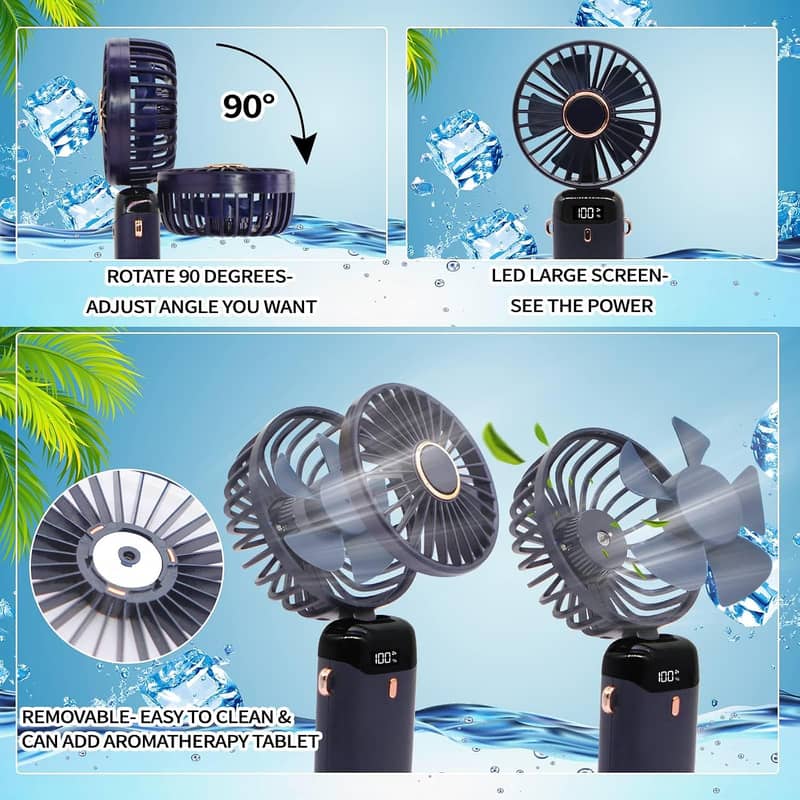 2 In 1 Multi-Functional Rechargeable Desktop Spray Fan With Humidifie 17