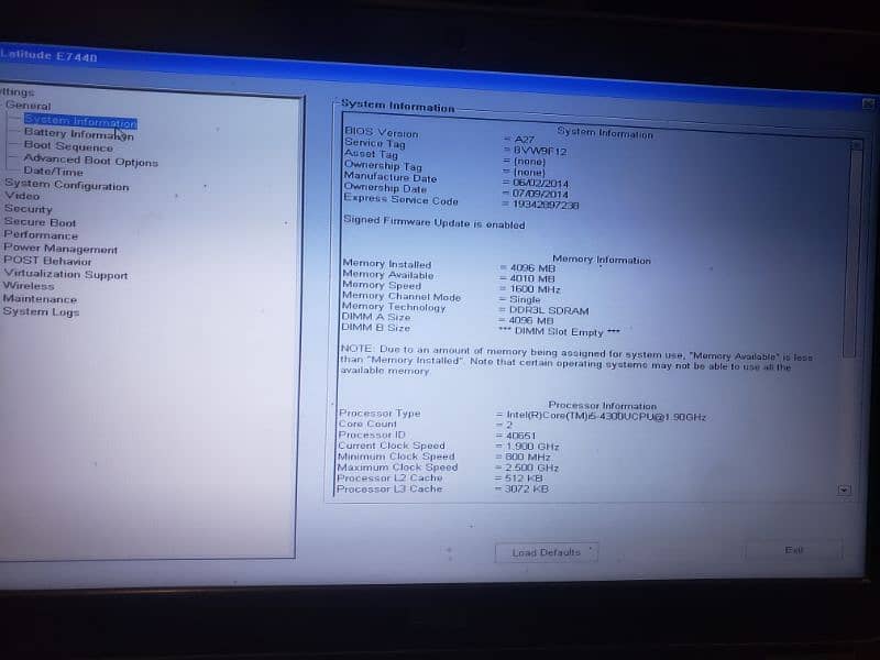 Dell Latitude E7440 | Core i5 | 4GB RAM 0