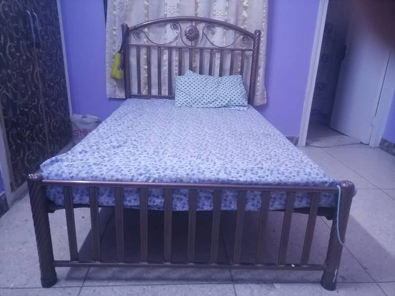 Iron Bed with Mattress Good Condition 0