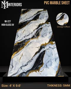 PVC MARBLE SHEET /4×9.6 SHEET SIZE/ DECORATIVE WALL PANELS