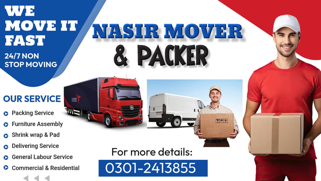 Packer and Mover - Home Shifting service - Shahzore Rental Service 0