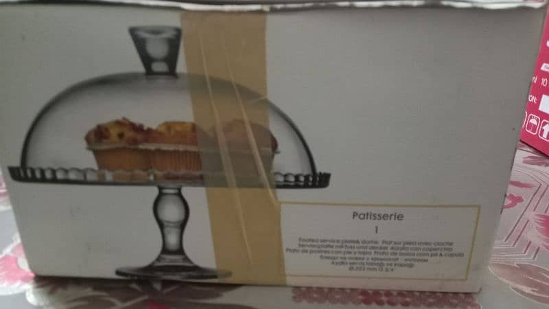 Pasabahce Patisserie Footed Service Plate + Dome 0