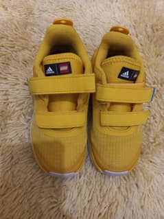 Original adidas and lego kids shoes