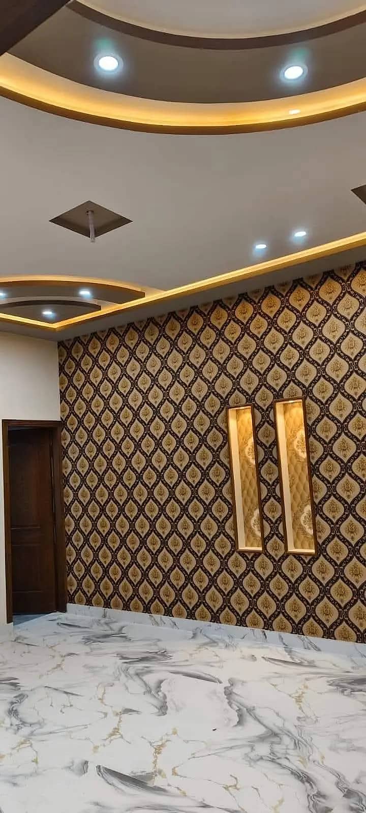 Pvc wallpaper,Wall panelling,Blinds. Wooden & vinyl Flooring,Ceiling 14