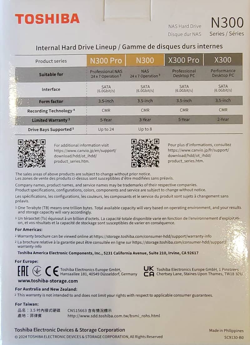 Toshiba N300 4TB NAS 13