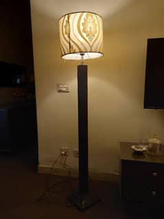 wooden floor lamp+rot iron lamp