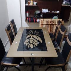 one table and 6 chairs