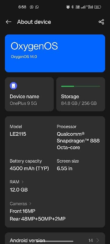 oneplus 9 12/256 PTA Approved 4