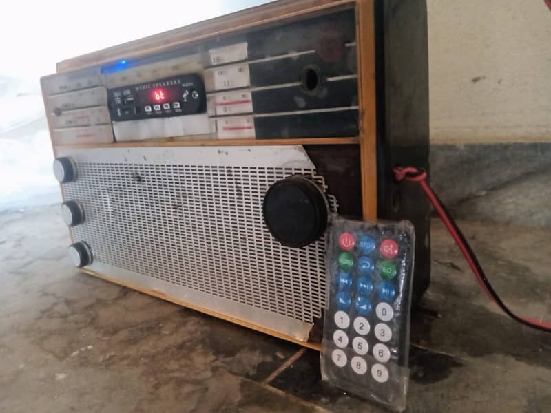 Vintage Wired Speaker with Bluetooth – 7 Feet Wire, Loud Sound & Remo 4